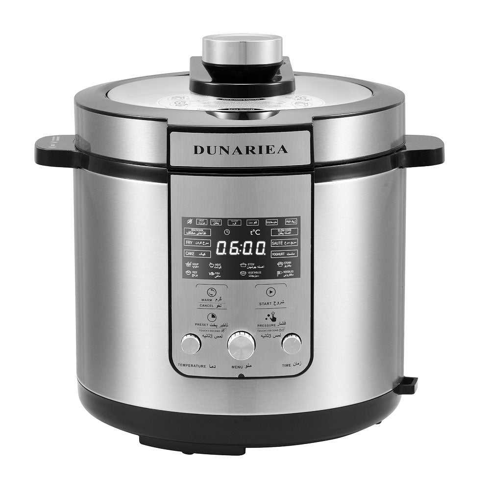 Smart 6L Electric Pressure Cooker with Rotary Knob – Stainless Steel Housing, Fast Heating, Safe & Easy for Daily Cookin