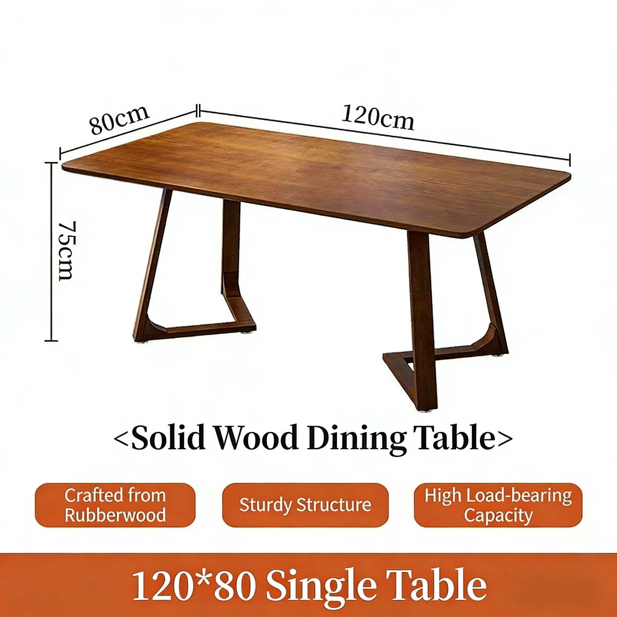 Nordic Solid Wood Table – Dining, Coffee, or Office Use