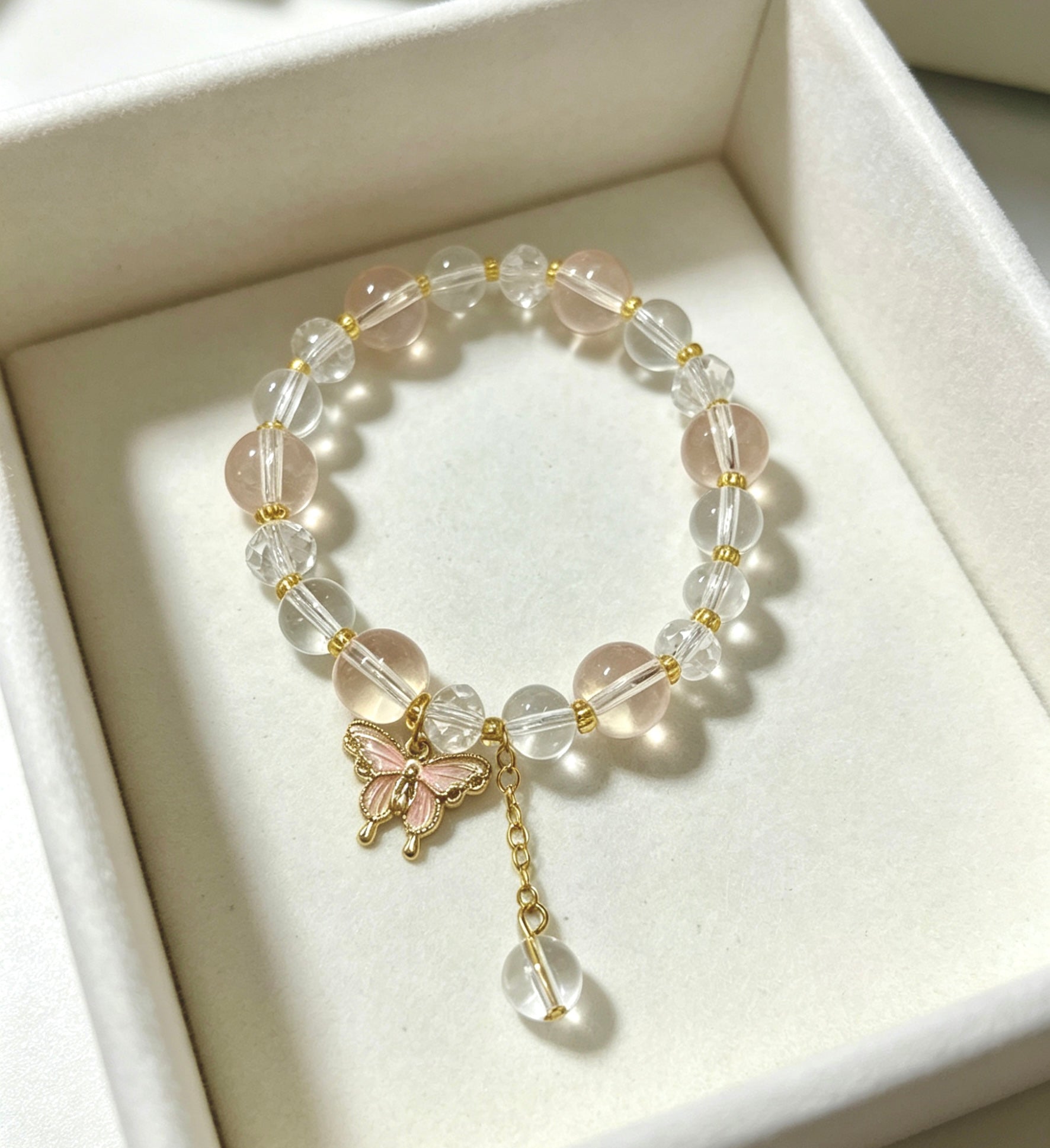 LANFLORA Handmade Crystal Stone Bracelet Spiritual Crystal Bracelet for Balance & Luck Gelang Tuah Wanita