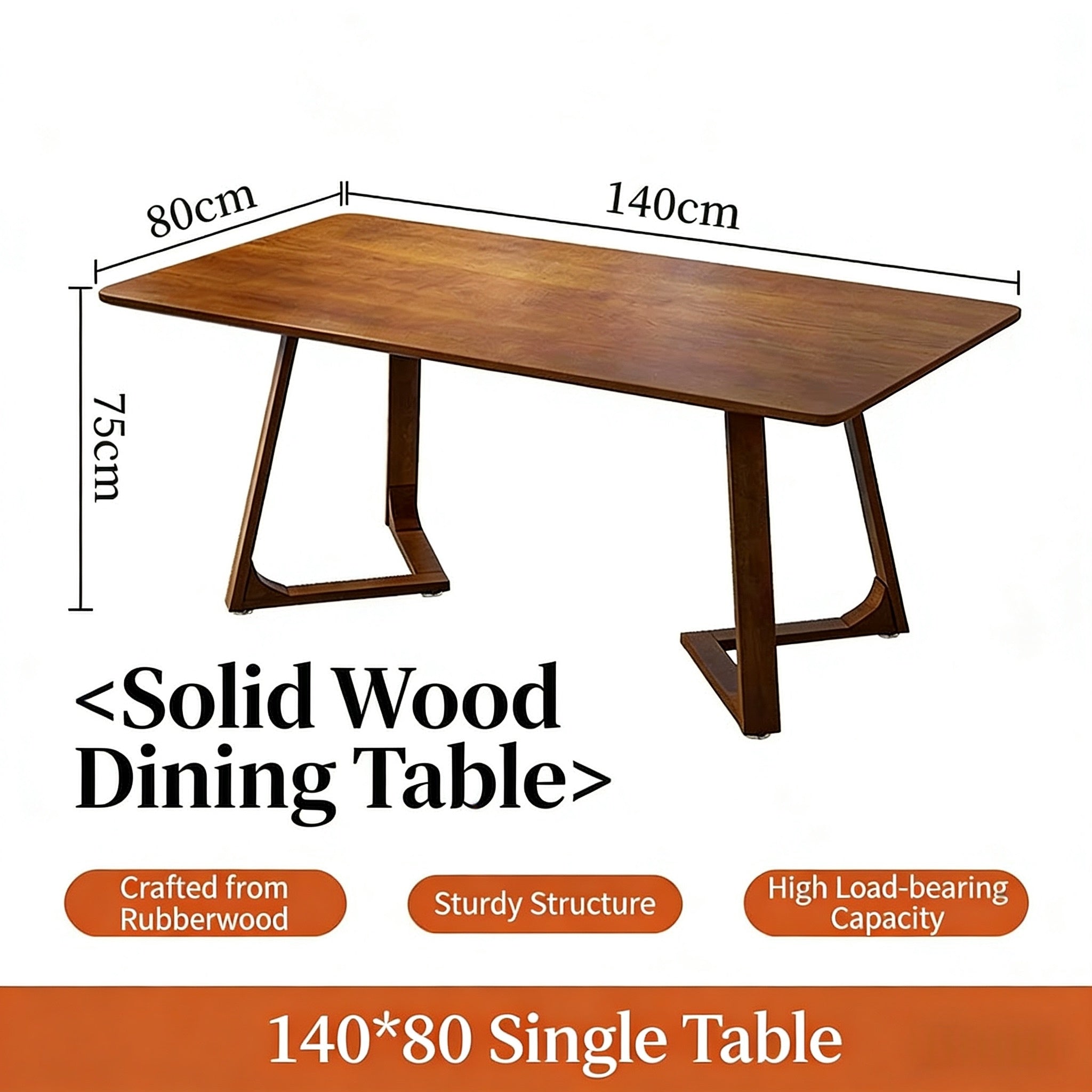Nordic Solid Wood Table – Dining, Coffee, or Office Use