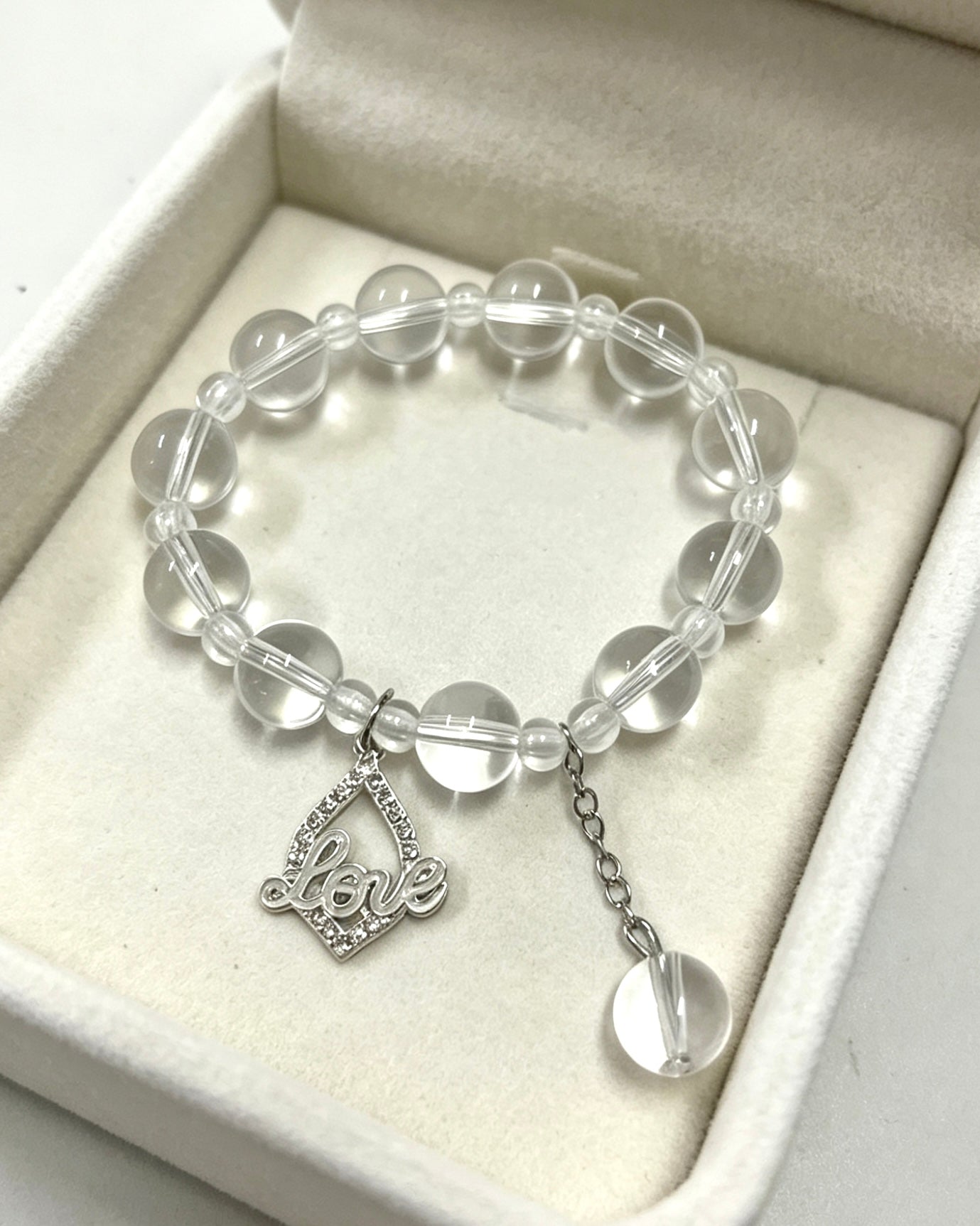 LANFLORA Handmade Crystal Stone Bracelet Spiritual Crystal Bracelet for Balance & Luck Gelang Tuah Wanita