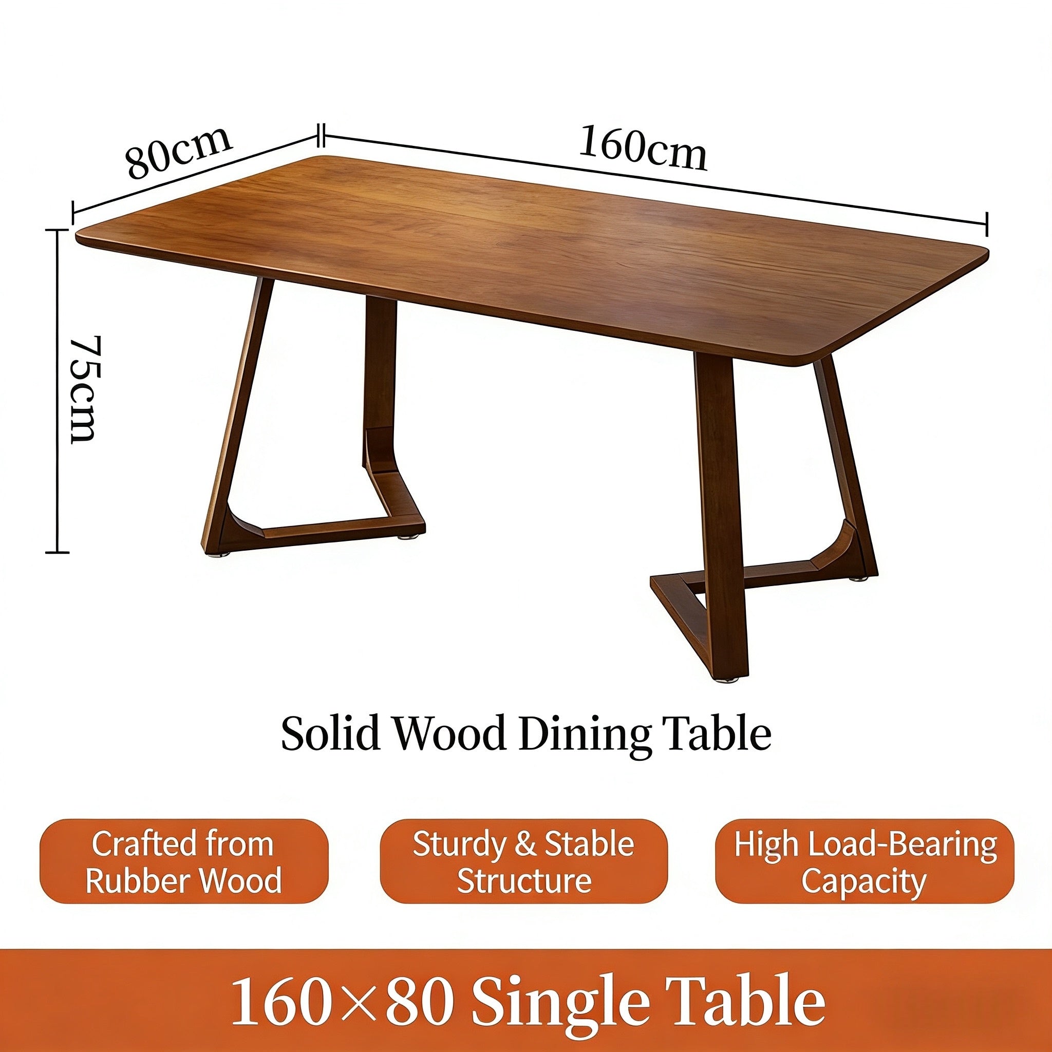 Nordic Solid Wood Table – Dining, Coffee, or Office Use