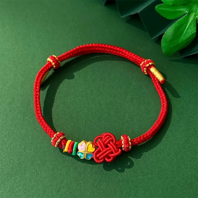 Handmade Red Lucky Bracelet – Fortune Charm Bracelet