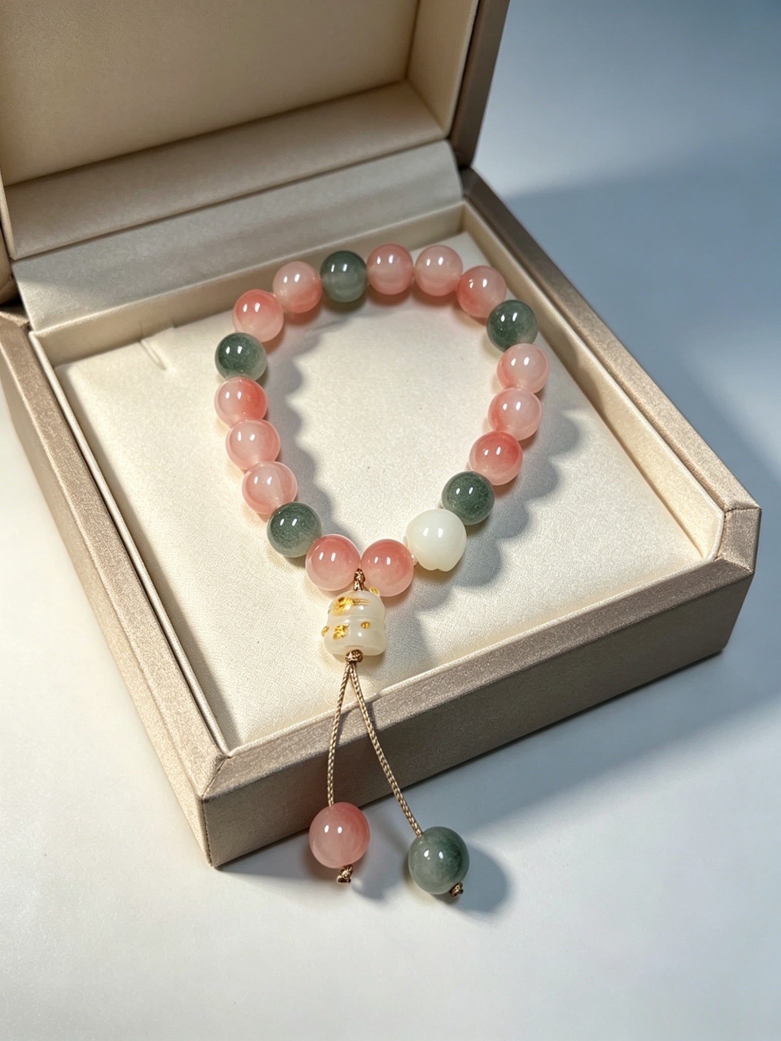 LANFLORA Handmade Crystal Stone Bracelet Spiritual Crystal Bracelet for Balance & Luck Gelang Tuah Wanita