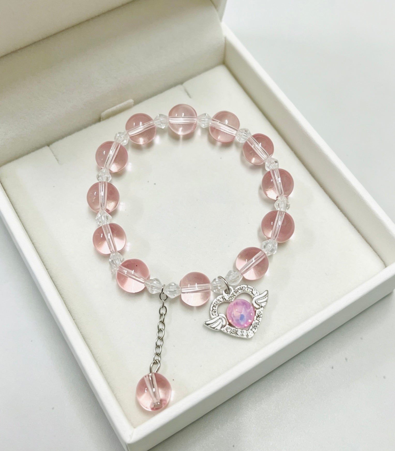 LANFLORA Handmade Crystal Stone Bracelet Spiritual Crystal Bracelet for Balance & Luck Gelang Tuah Wanita