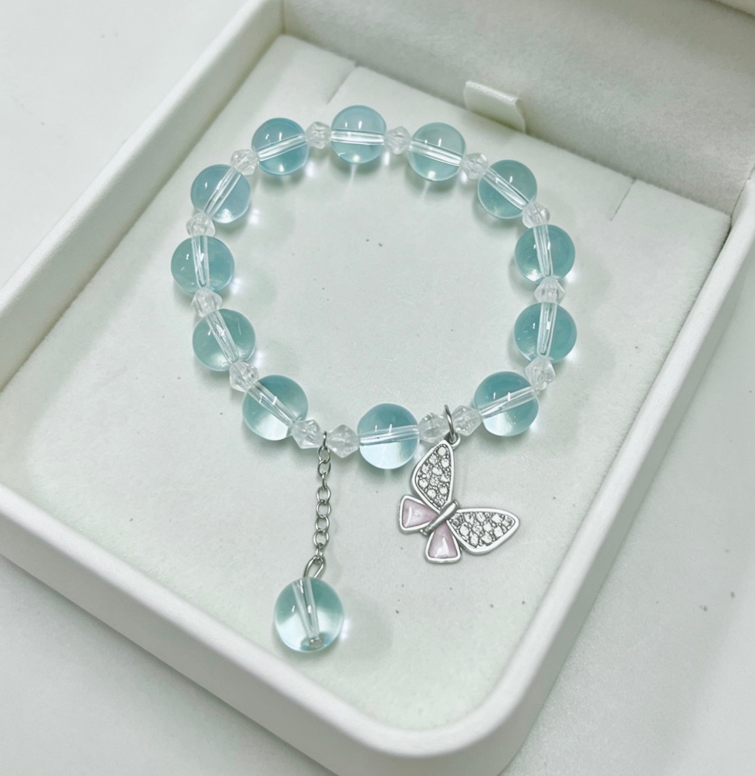 LANFLORA Handmade Crystal Stone Bracelet Spiritual Crystal Bracelet for Balance & Luck Gelang Tuah Wanita