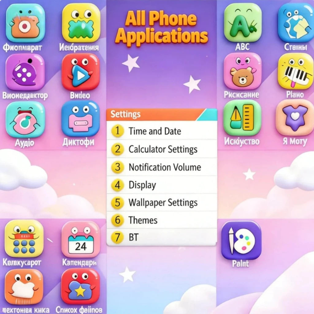 Kids Smart Phone Camera Toys Touchscreen Learning Toy for 3-12 Year Old Boys Girls Phone MP3