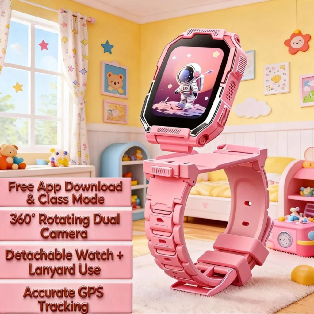smart watch kids gps tracker smart watch sim card with 4g video call rotating cameras sos Children