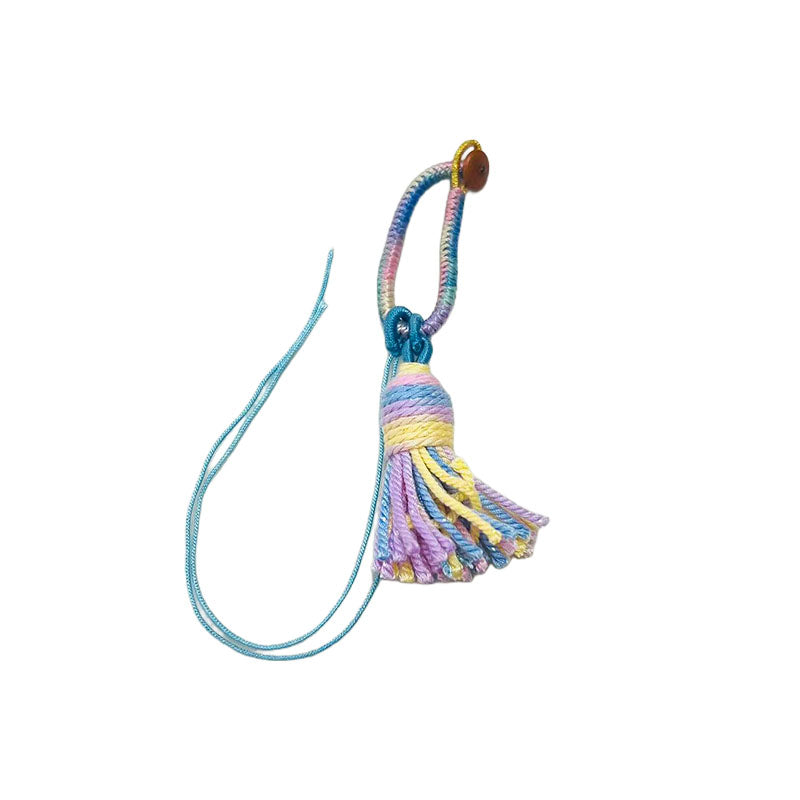 Chinese Knot Keychain | Handmade Colorful Cotton Rope DIY Pendant