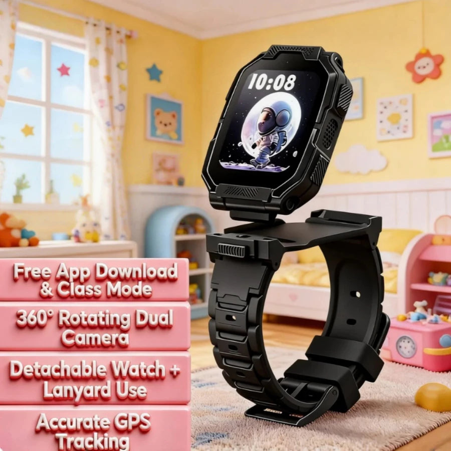 smart watch kids gps tracker smart watch sim card with 4g video call rotating cameras sos Children