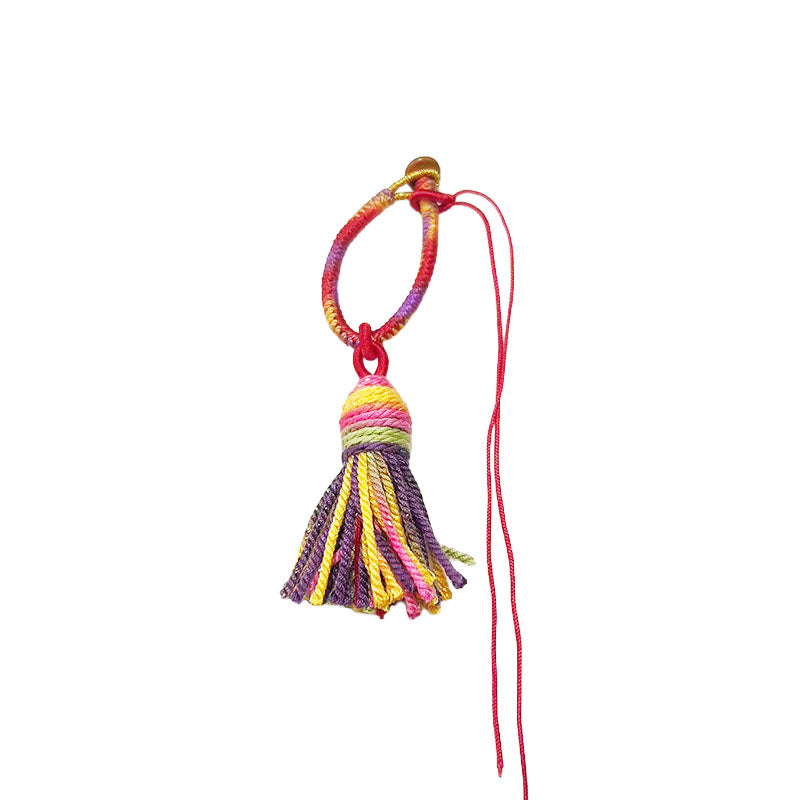 Chinese Knot Keychain | Handmade Colorful Cotton Rope DIY Pendant