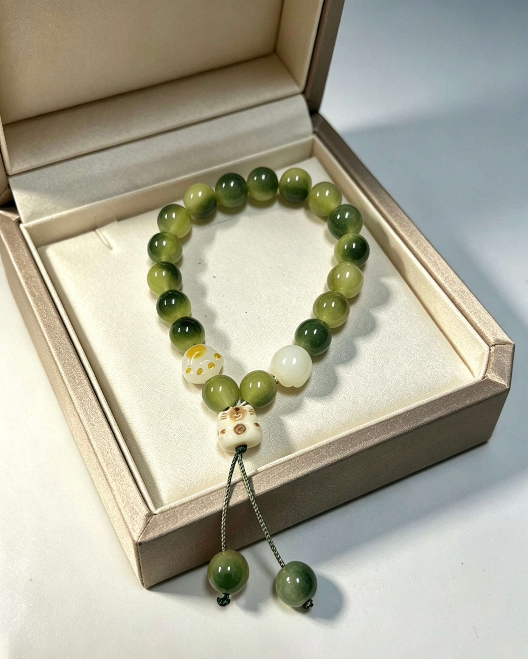 LANFLORA Handmade Crystal Stone Bracelet Spiritual Crystal Bracelet for Balance & Luck Gelang Tuah Wanita