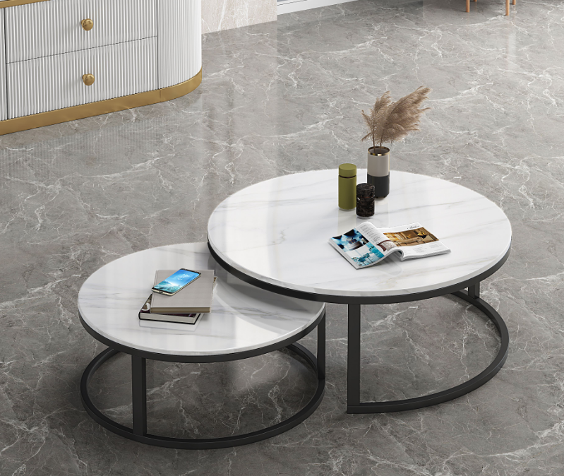 Nordic style marble coffee table not wood