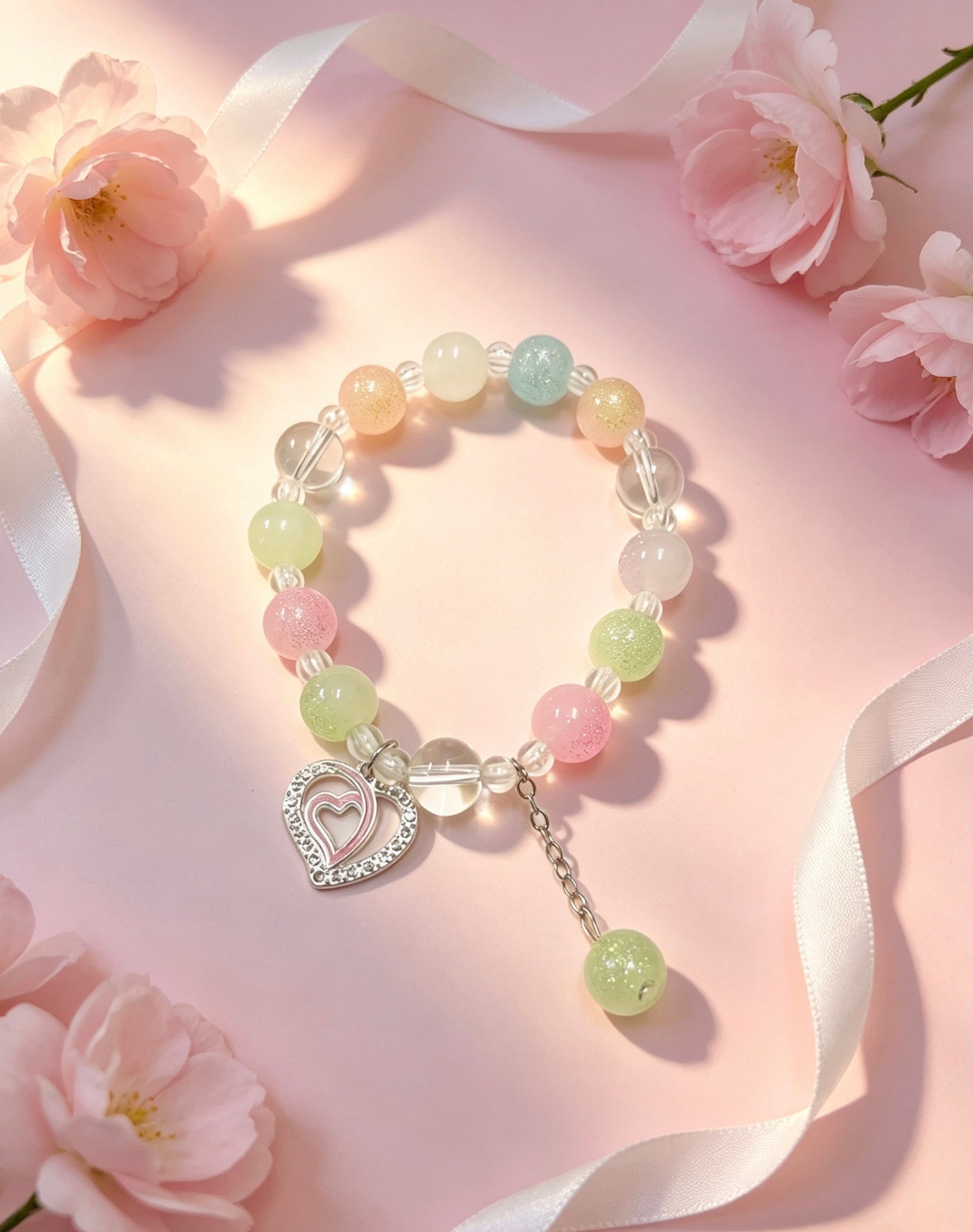 LANFLORA Handmade Crystal Stone Bracelet Spiritual Crystal Bracelet for Balance & Luck Gelang Tuah Wanita