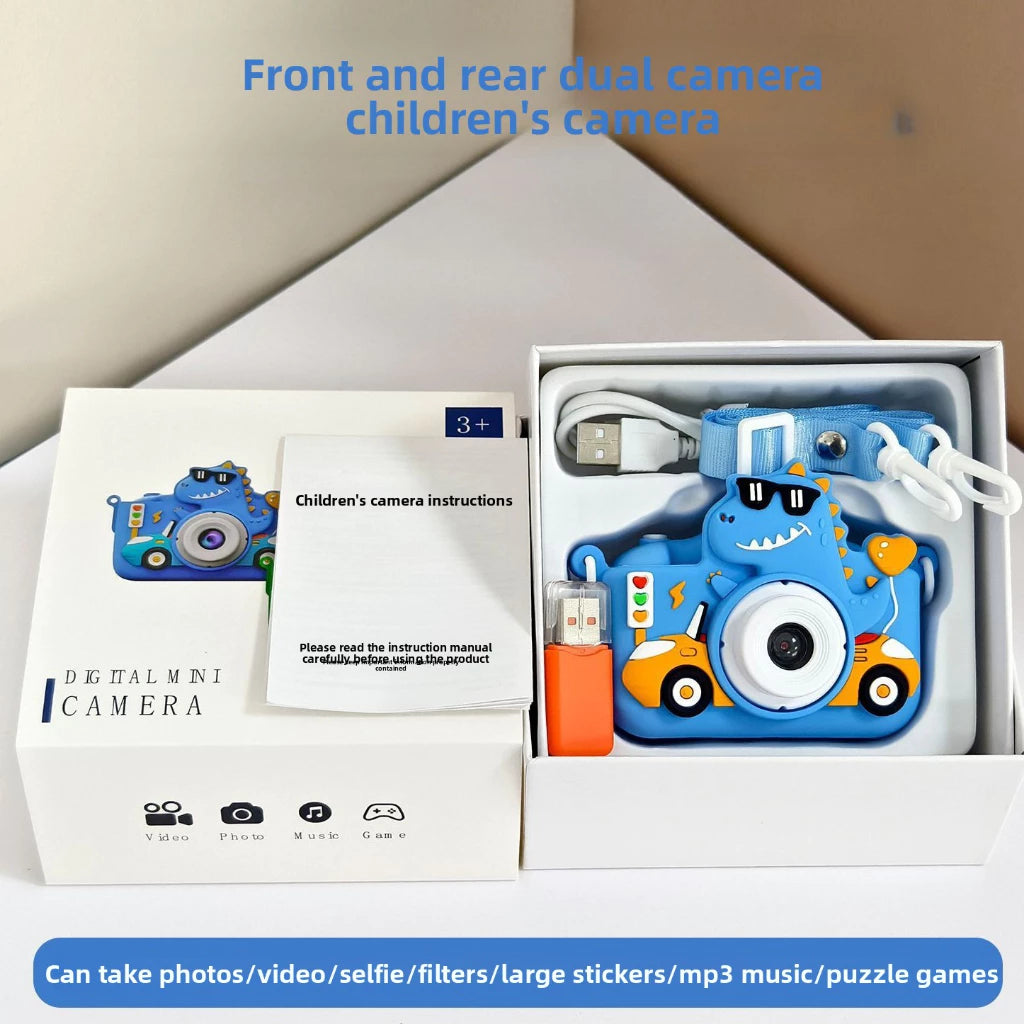 Children's Camera 1080P|Children's Digital Camera/HD Video/5 Educational Games/Dinosaur Camera