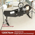 Height-Adjustable Live Streaming Desk with Rotating Display – Mobile Computer Workstation for Office & Streaming Setup