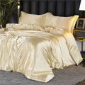 Luxury Mulberry Silk 4-Piece Bedding Set – Silk Duvet Cover, Fitted Sheet, Silk Bed Sheet, Skin-Friendly Sleep Essentials